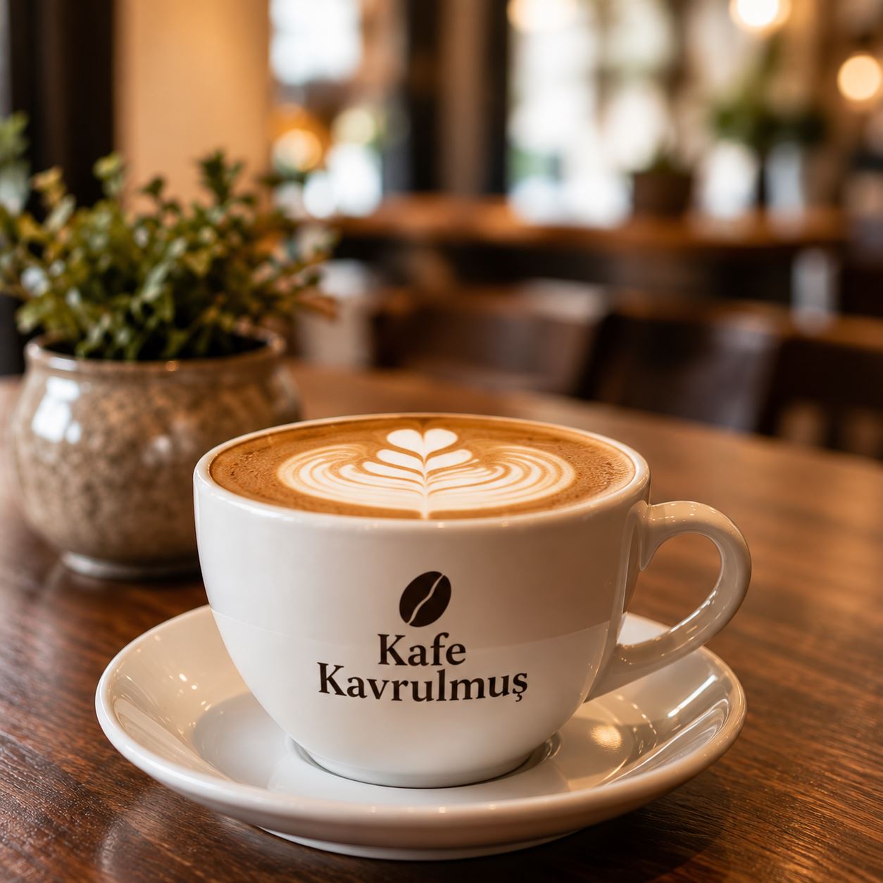 Latte art, Kafe Kavrulmuş fincanı